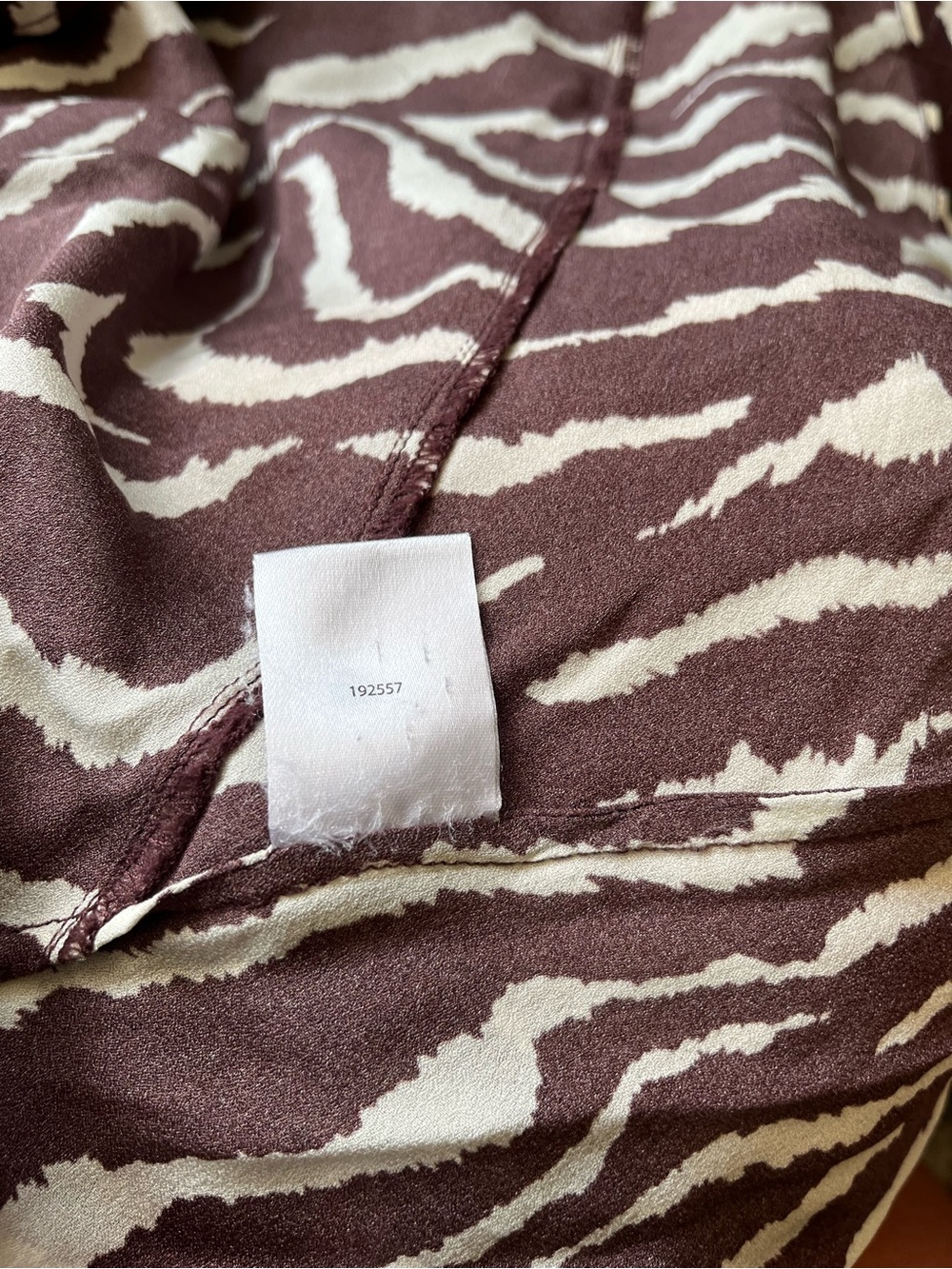 SOLD - Réalisation Par The Gia Animal Silk Maxi Dress Size S Zebra Bell Sleeves - Picture 7 of 13